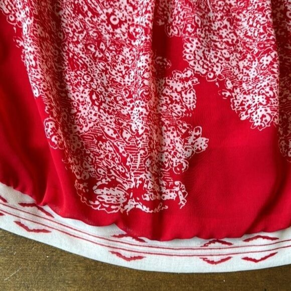 CAbi red Township Cami Heart of CAbi spaghetti strap  tank top blouse size s - Picture 4 of 7